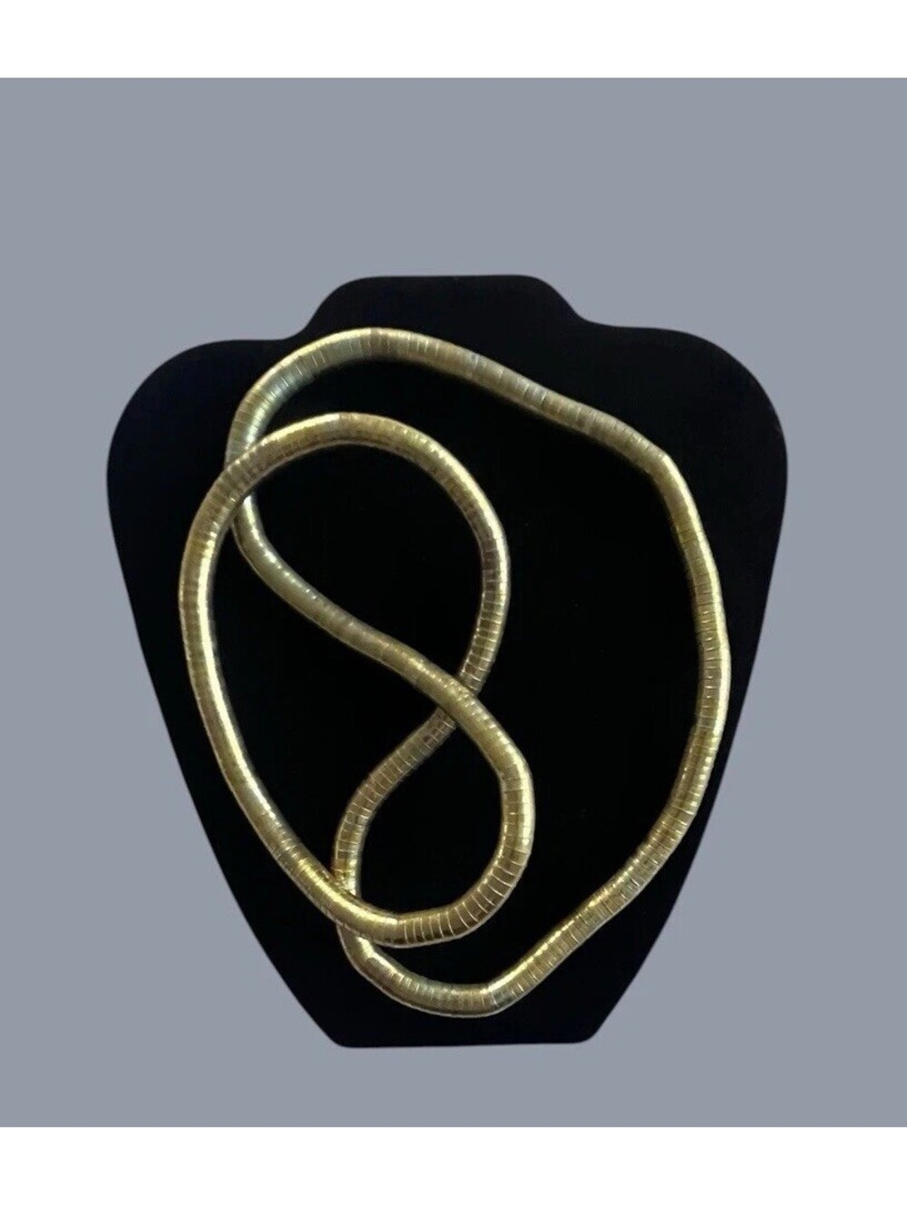 Vintage Egyptian Revival Snake necklace~bracelet Gold Multi Tone Formable 16”